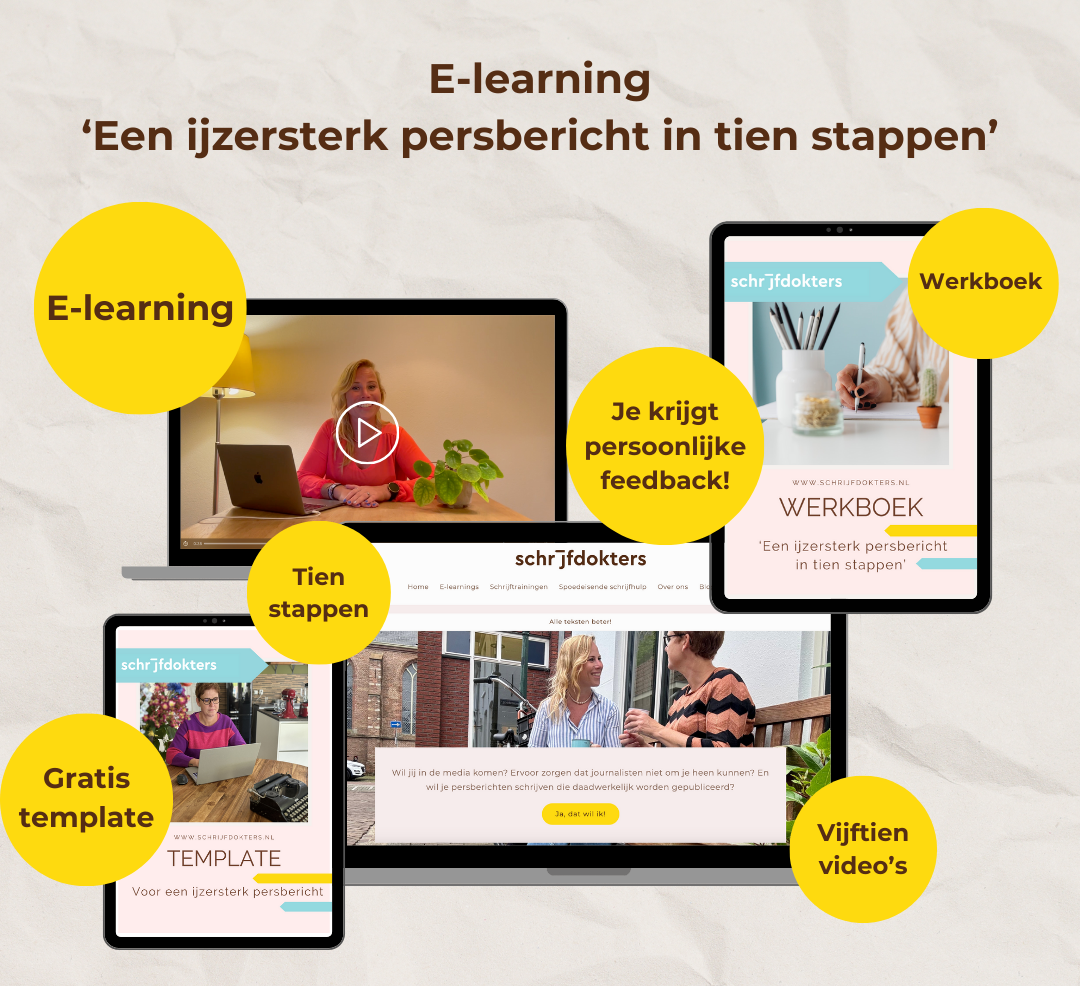 E-learning 'Een ijzersterk persbericht in tien stappen'