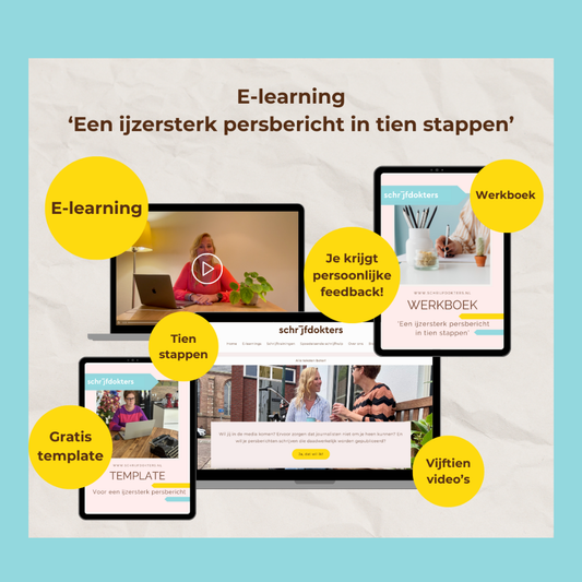 E-learning 'Een ijzersterk persbericht in tien stappen'